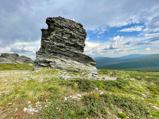 Dyatlov Pass in summer. Northern Urals, Russia