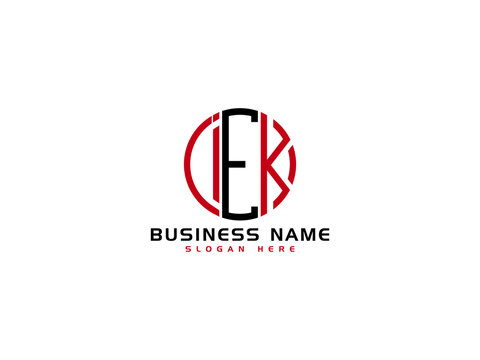 Letter IEK Logo Icon Vector Image For Business