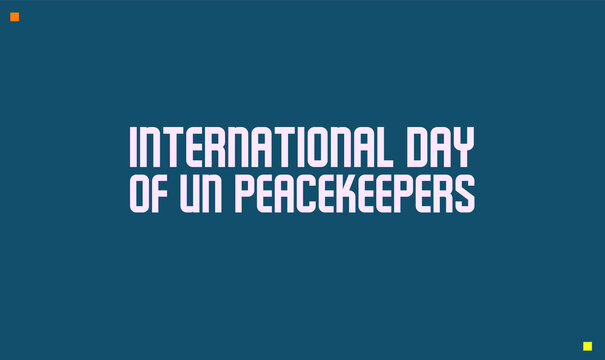 International Day Of UN Peacekeepers Vector Template