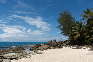 Rocky beach with turquoise blue waters