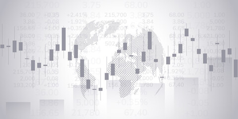 Stock market and exchange. Bullish point, Trend of graph.Graph chart of stock market investment world trading. Stock market data. Vector illustration