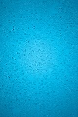 water drops on blue background