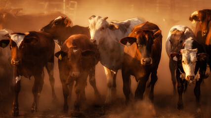 Kimberley Mob. Cattle, Western Australia.