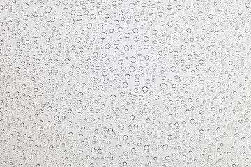 Water bubble on glass.