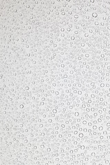 Water bubble on glass.