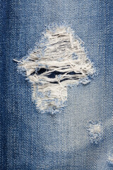 Jeans torn denim texture. - 449516495