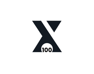 X100, 100X Initial letter logo