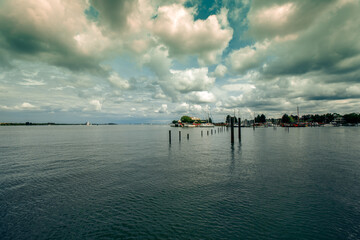 clouds over the river