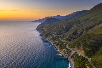 Rocky coast of Corsican Cap Corse