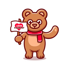 cute bear campaign to love your pet