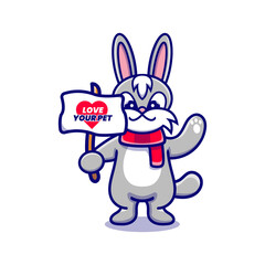 cute bunny campaign to love your pet