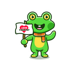 cute frog campaign to love your pet