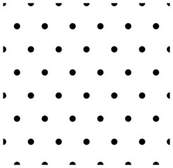 seamless pattern black polka dot circle on white background