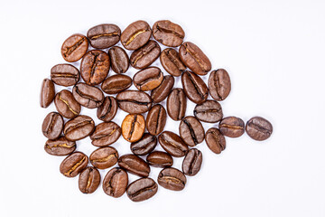 Coffee beans with uniform color
