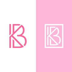 KB letter vector logo, monogram and initial shapes, clean design concept, logo, logotype elements for template.