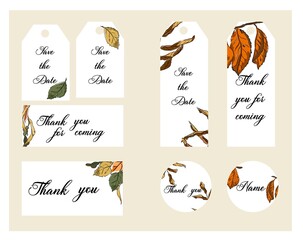 invitations to the holiday with autumn leaves,minimal trend, invitation autumn,
leaf wedding invitations,autumn mood