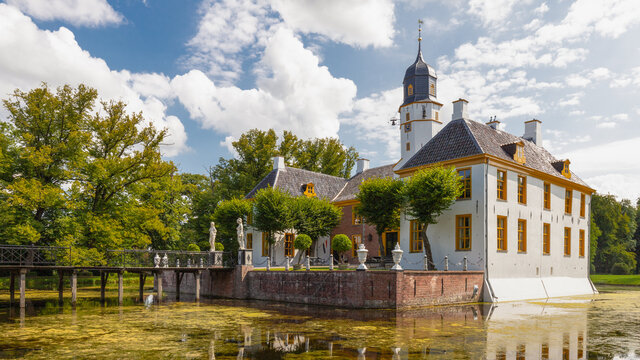 Medieval Fortress Fraeylemaborg in Slochteren, the Netherlands.