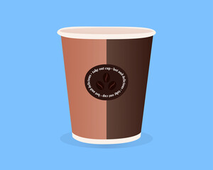 Takeaway paper coffee cup vector