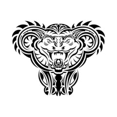 Anaconda snake vector illustration art for tattoo, logo, label, sign, poster, t shirt.