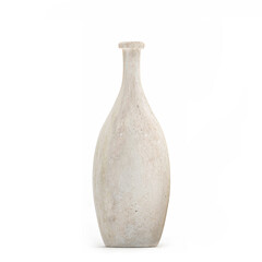 decorative bouquet of dried flowers in a vase with Lunaria on a white background