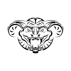 Anaconda snake vector illustration art for tattoo, logo, label, sign, poster, t shirt. Isolated, vector.