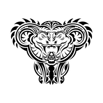 Anaconda snake vector illustration art for tattoo, logo, label, sign, poster, t shirt.