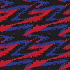 Blue Brush Stroke Fur Seamless Pattern