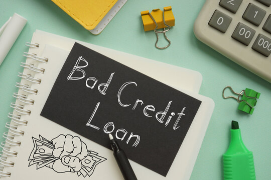 Bad Credit Loan is shown on the business photo using the text