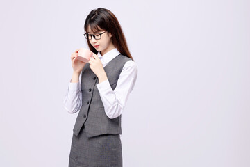 Asian beauty in professional suit