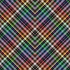 Rainbow Pastel Chevron Plaid Tartan textured Seamless Pattern Design