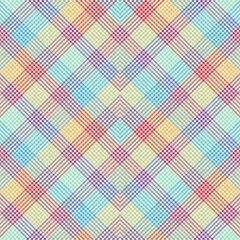 Rainbow Pastel Chevron Plaid Tartan textured Seamless Pattern Design