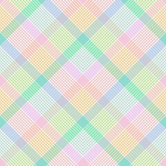 Rainbow Pastel Chevron Plaid Tartan textured Seamless Pattern Design