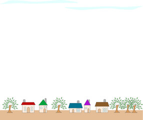 一軒家が並ぶ景色