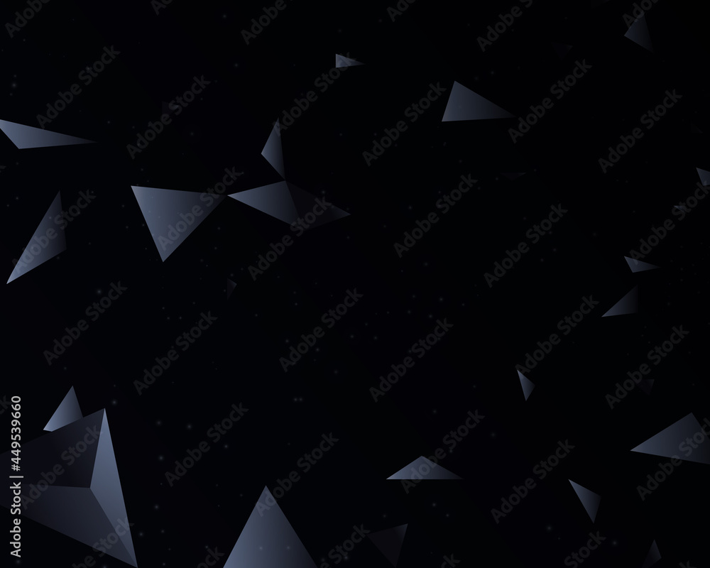 Poster abstract polygonal geometric with galaxies space background. futuristic technology digital hi tech c