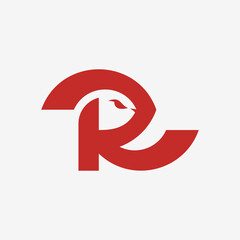 Rabbit logo design with the letter R