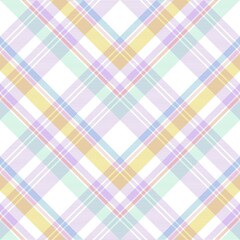 Rainbow Pastel Chevron Plaid Tartan textured Seamless Pattern Design