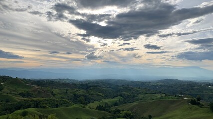 clouds over the mountains