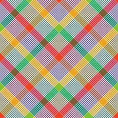 Rainbow Chevron Plaid Tartan textured Seamless Pattern Design