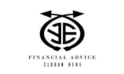 YE  financial advice logo vector