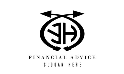 YH  financial advice logo vector