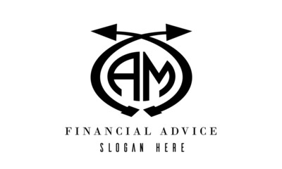 AM  financial advice logo vector