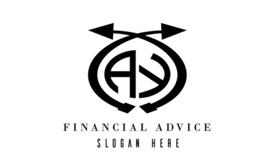 AY  financial advice logo vector