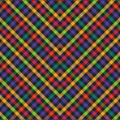 Rainbow Chevron Plaid Tartan textured Seamless Pattern Design