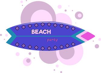 Surf with the inscription make waves, can be used as a banner, sticker, print