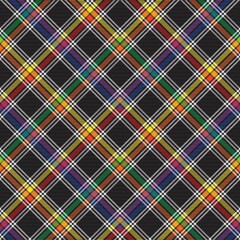 Rainbow Chevron Plaid Tartan textured Seamless Pattern Design