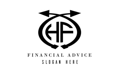 HF  financial advice logo vector