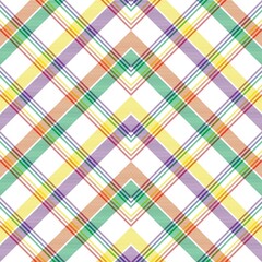 Rainbow Chevron Plaid Tartan textured Seamless Pattern Design