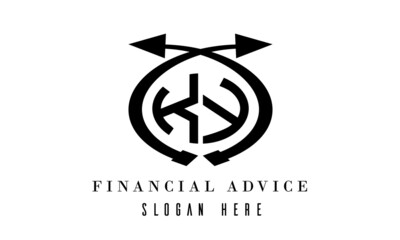 KY  financial advice logo vector