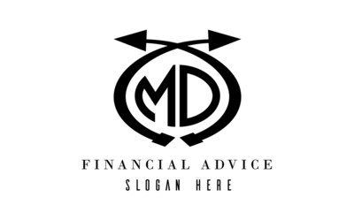 MD  financial advice logo vector