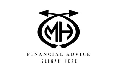 MH  financial advice logo vector
